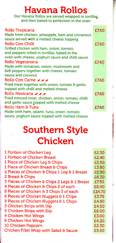 Olympic Takeaway menu Bridgend