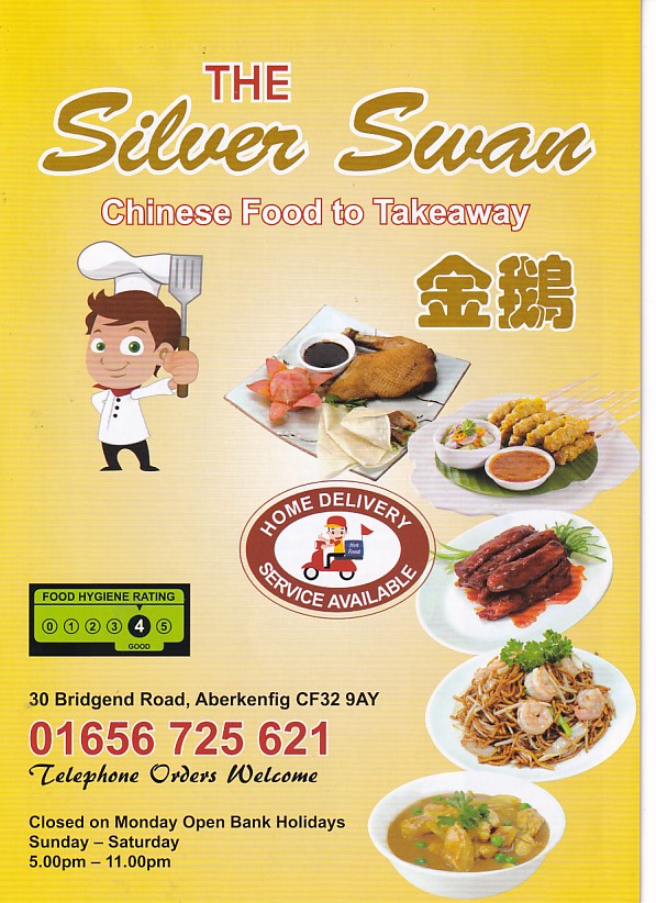 Menu of Silver Swan Chinese Takeaway in Aberkenfig CF32